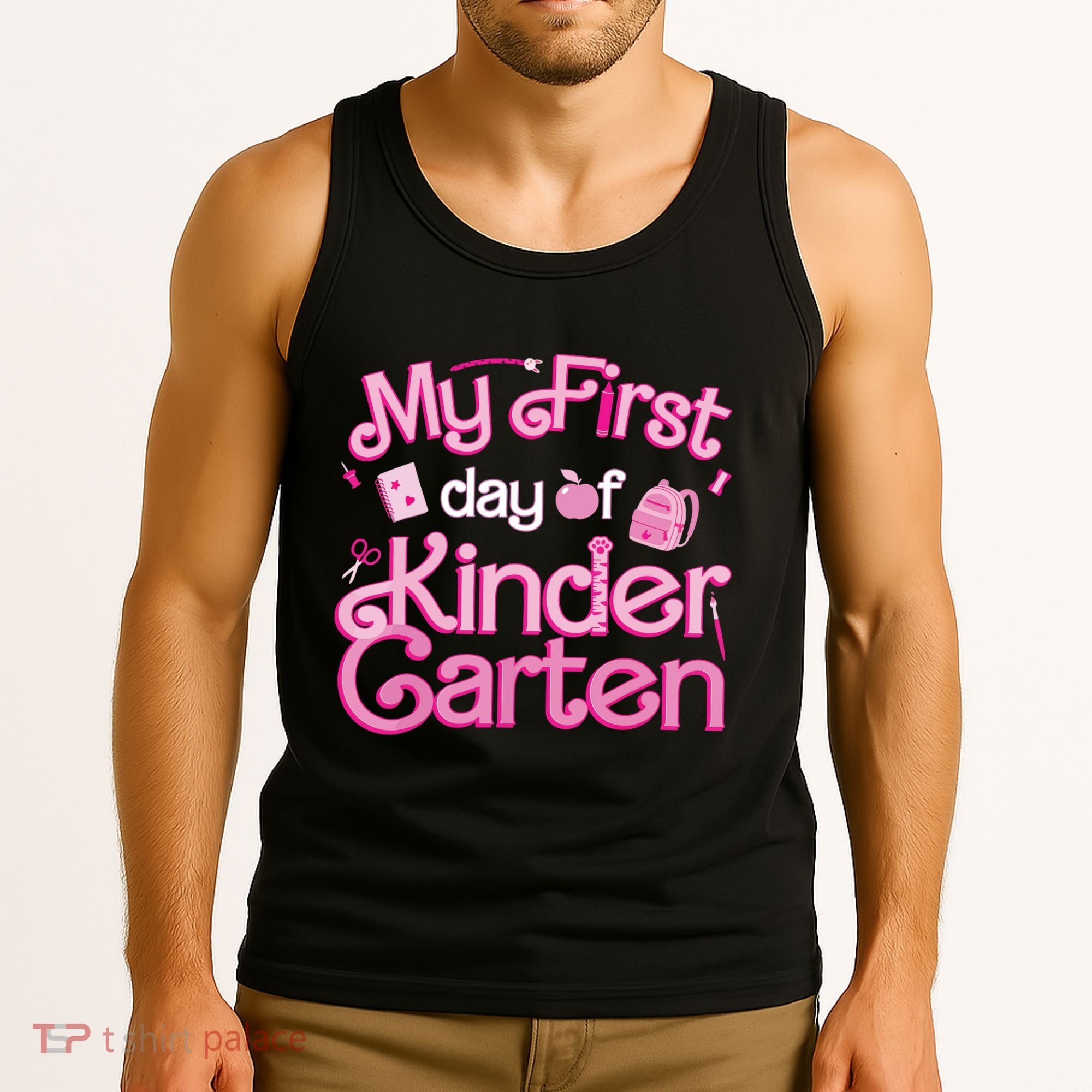 My First Day Of Kindergarten Back To School Girl Tank Top