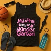 My First Day Of Kindergarten Back To School Girl Tank Top thumb 4