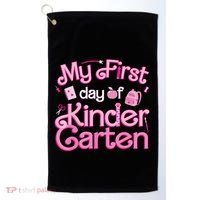 My First Day Of Kindergarten Back To School Girl Golf Towel thumb 0