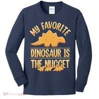 My Favorite Dinosaur Is The Nugget Kids Long Sleeve Shirt thumb 0