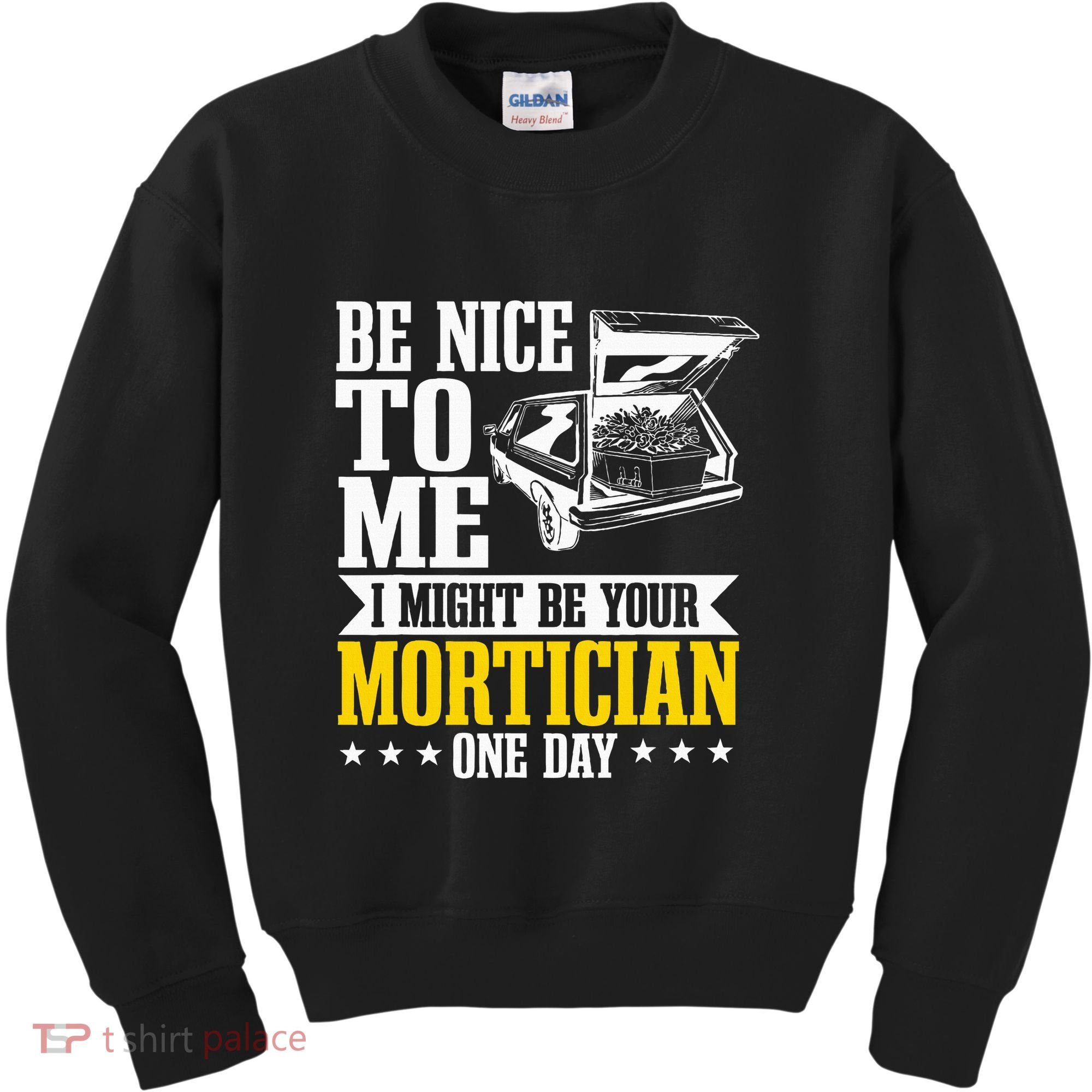 Mortician Funeral Director Undertaker Casket Be Nice Kids Sweatshirt