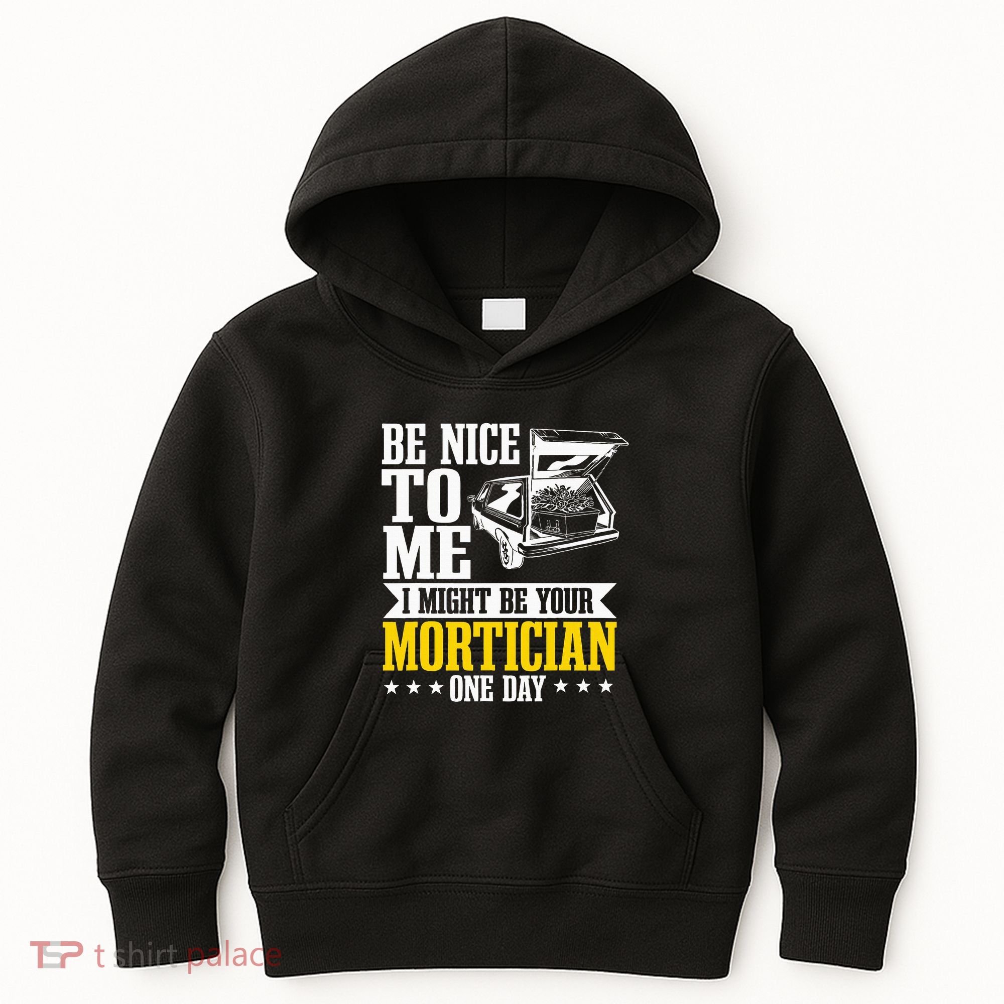 Mortician Funeral Director Undertaker Casket Be Nice Kids Hoodie