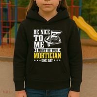 Mortician Funeral Director Undertaker Casket Be Nice Kids Hoodie thumb 3