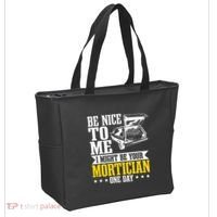 Mortician Funeral Director Undertaker Casket Be Nice Tote Bag thumb 2