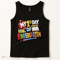 My First Day Of Kindergarten 1st Grade Tank Top thumb 2