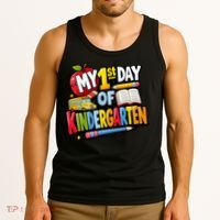 My First Day Of Kindergarten 1st Grade Tank Top thumb 3