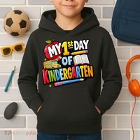 My First Day Of Kindergarten 1st Grade Kids Hoodie thumb 2
