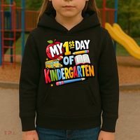 My First Day Of Kindergarten 1st Grade Kids Hoodie thumb 3