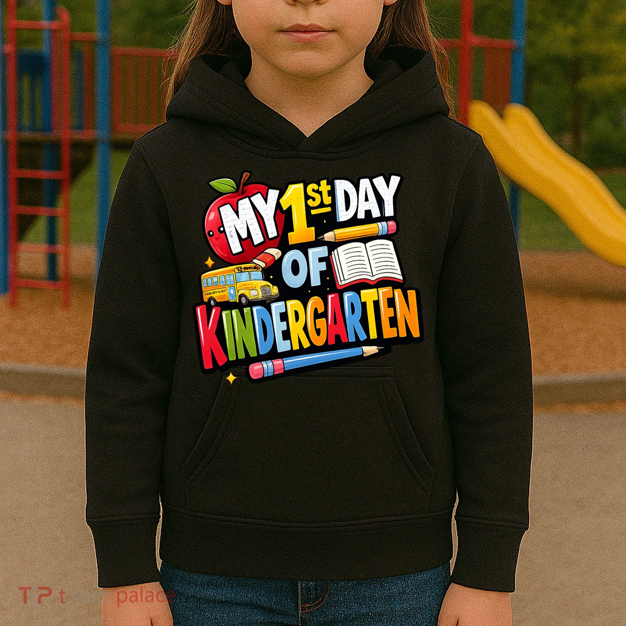 My First Day Of Kindergarten 1st Grade Kids Hoodie