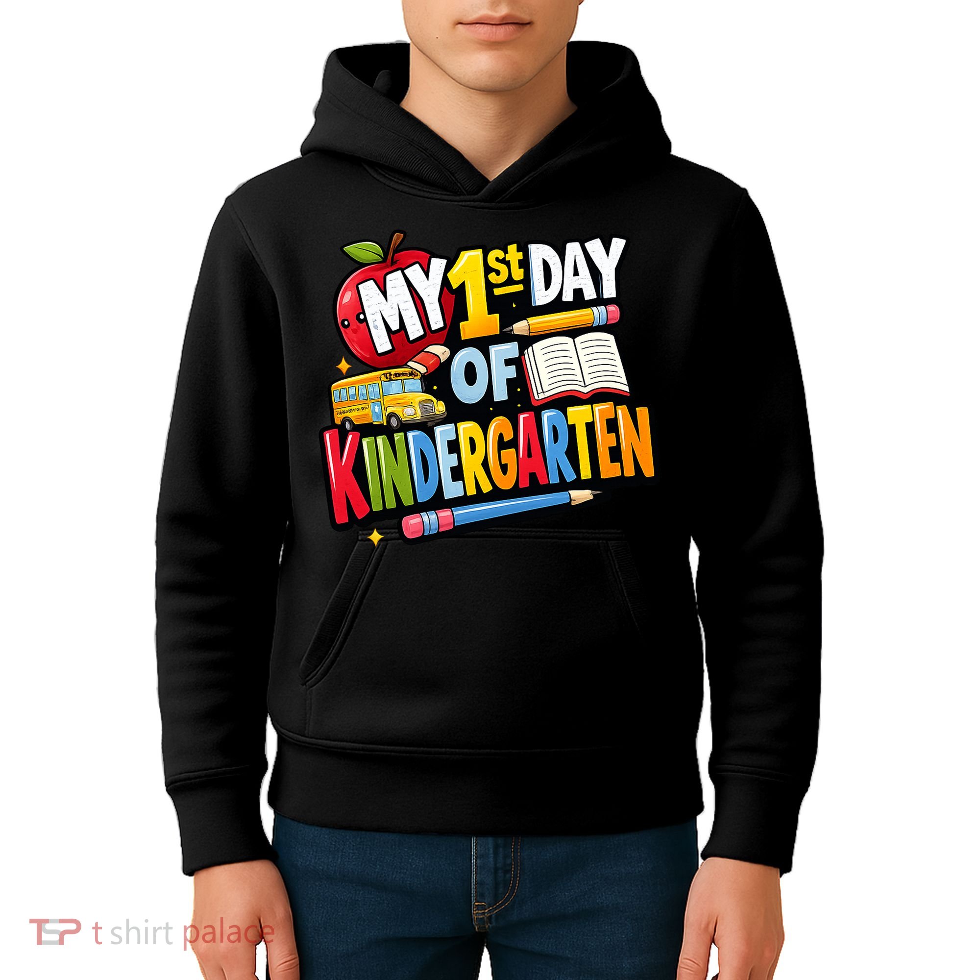 My First Day Of Kindergarten 1st Grade Kids Hoodie