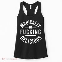 Magically Fucking Delicious St Patrick's Day Funny Women's Tank Top thumb 0
