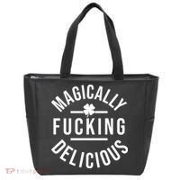 Magically Fucking Delicious St Patrick's Day Funny Tote Bag thumb 0