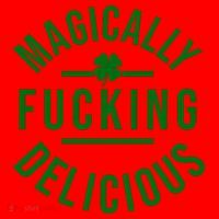 Magically Fucking Delicious St Patrick's Day Funny Santa Hat thumb 1