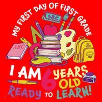 My First Day Of 1st Grade Back To School Santa Hat thumb 1