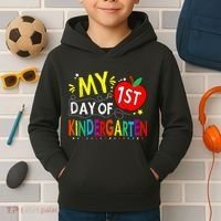 My First Day Of Kindergarten 1st Day Of Kindergarten Kids Hoodie thumb 2