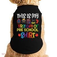 My First Day Of Preschool Pre School Doggie Tank thumb 0