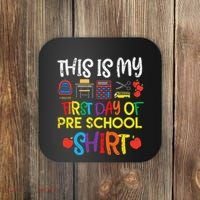 My First Day Of Preschool Pre School Coaster thumb 0