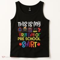 My First Day Of Preschool Pre School Tank Top thumb 2