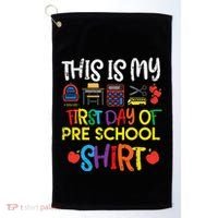 My First Day Of Preschool Pre School Golf Towel thumb 0