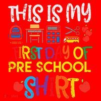 My First Day Of Preschool Pre School Santa Hat thumb 1
