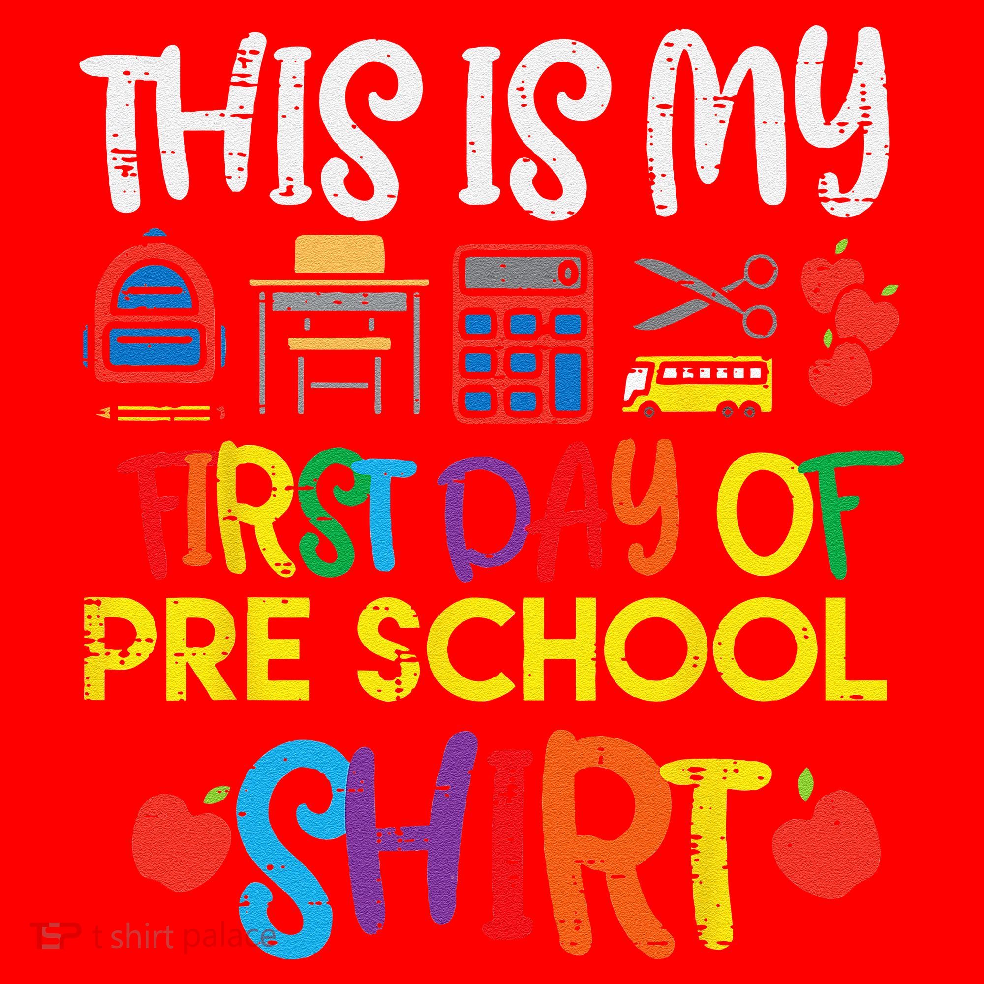 My First Day Of Preschool Pre School Santa Hat