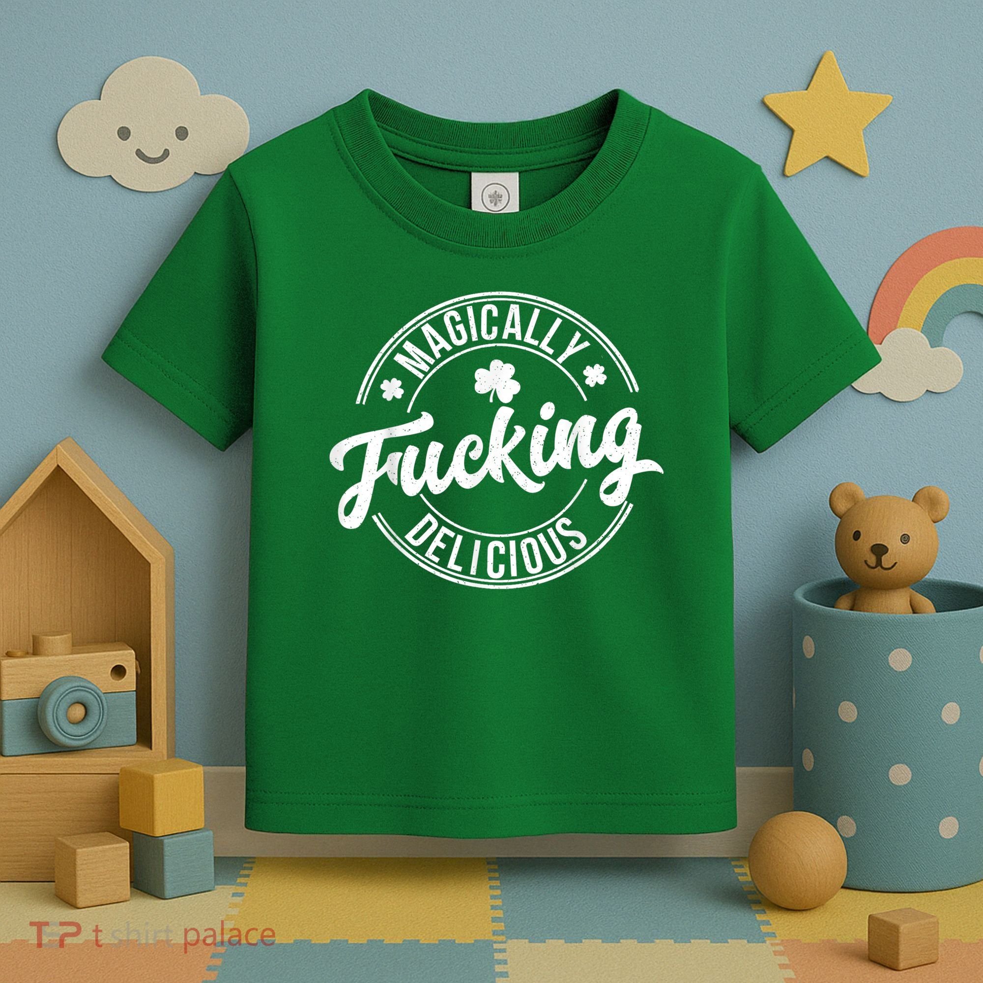 Magically Fucking Delicious St. Patrick's Day Lucky Shamrock Toddler T-Shirt