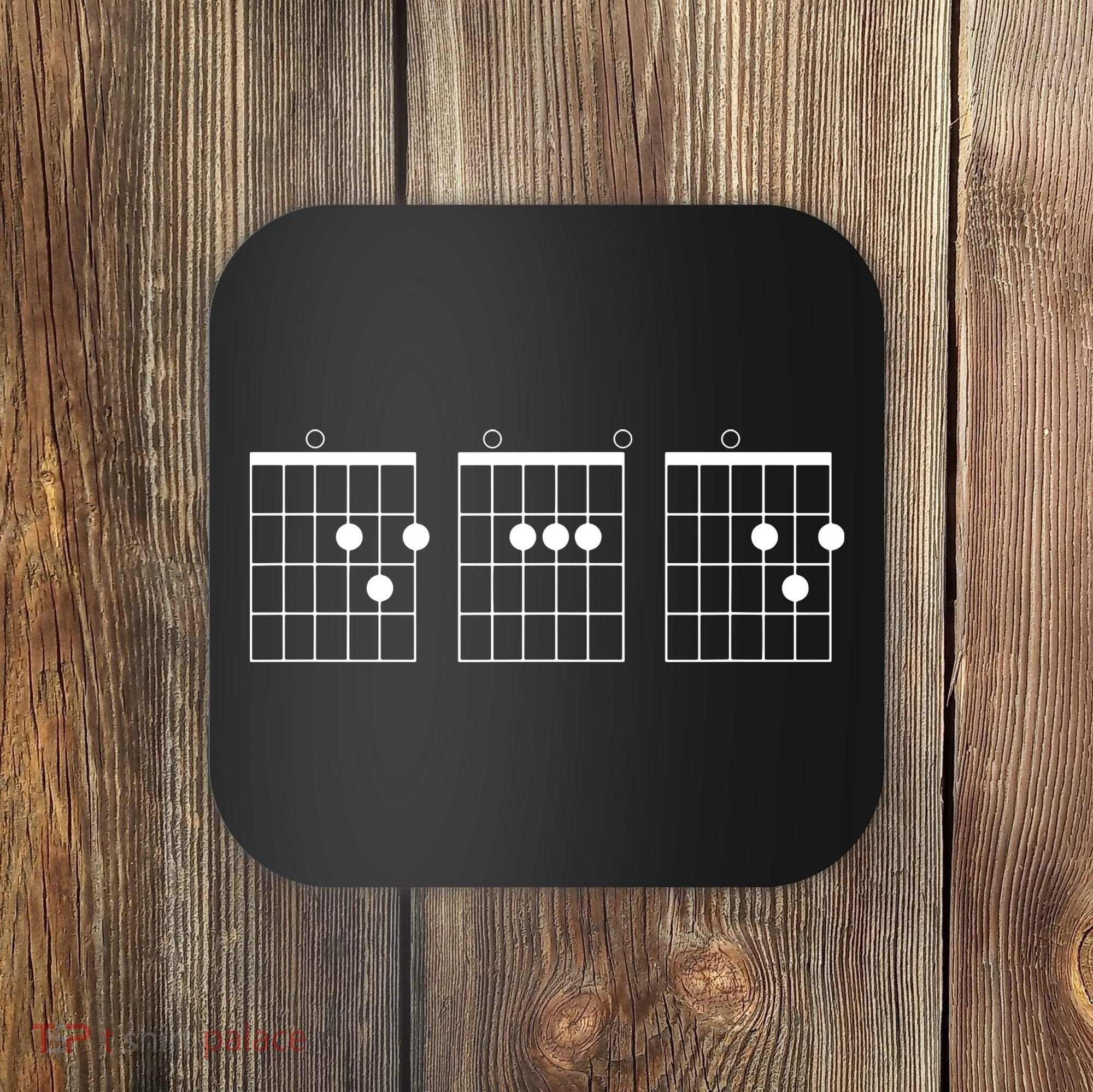 Mens Fathers Day Gift Dad Guitar Chord Coaster