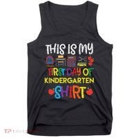 My First Day Of Kindergarten Back To Tank Top thumb 0