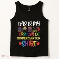 My First Day Of Kindergarten Back To Tank Top thumb 2