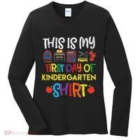 My First Day Of Kindergarten Back To Women's Long Sleeve Shirt thumb 0