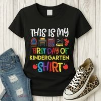 My First Day Of Kindergarten Back To Women's T-Shirt thumb 3