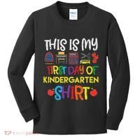 My First Day Of Kindergarten Back To Kids Long Sleeve Shirt thumb 0