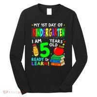 My First Day Of Kindergarten 1st Day Of School Long Sleeve Shirt thumb 0