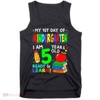 My First Day Of Kindergarten 1st Day Of School Tank Top thumb 0