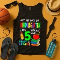 My First Day Of Kindergarten 1st Day Of School Tank Top thumb 4