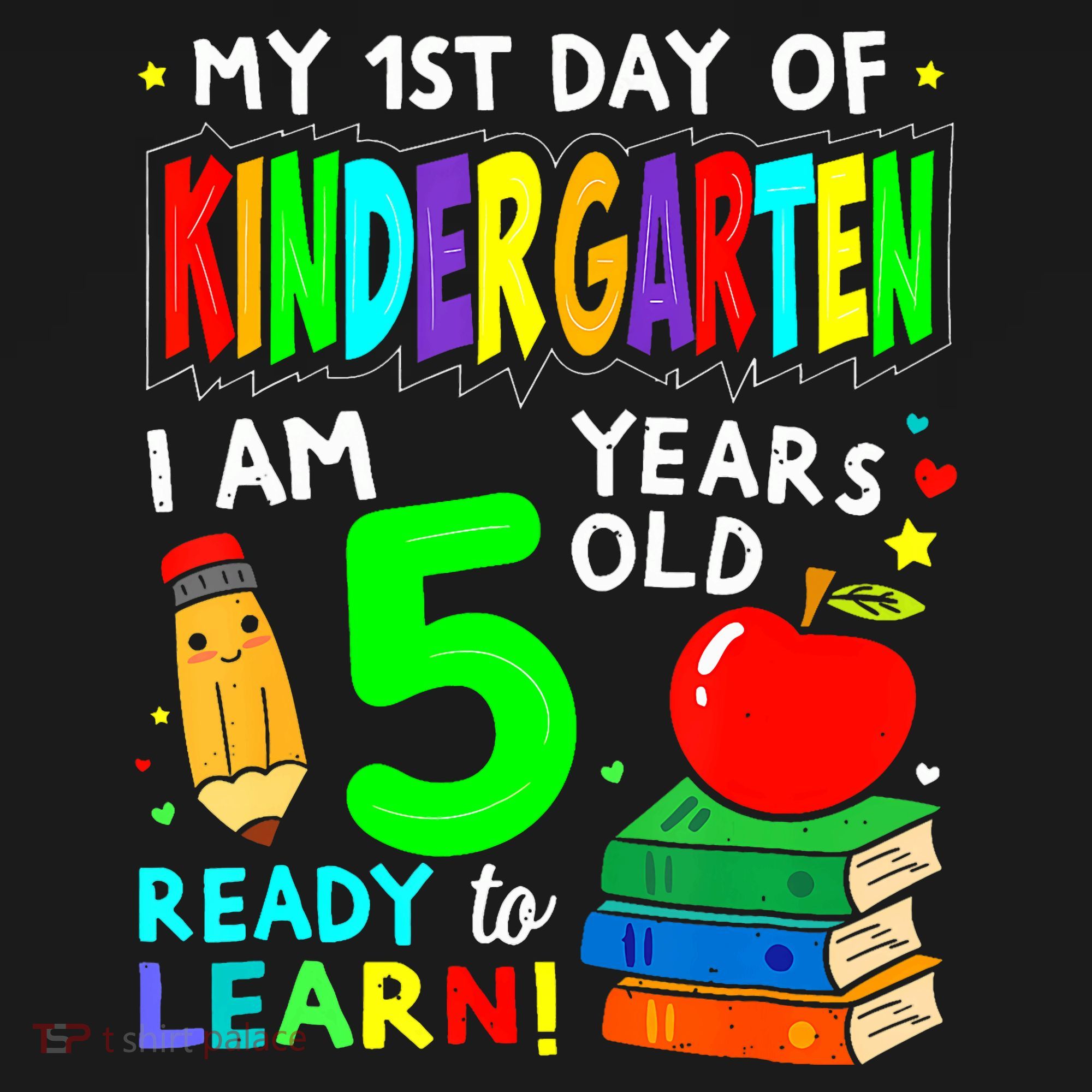 My First Day Of Kindergarten 1st Day Of School Kids Long Sleeve Shirt