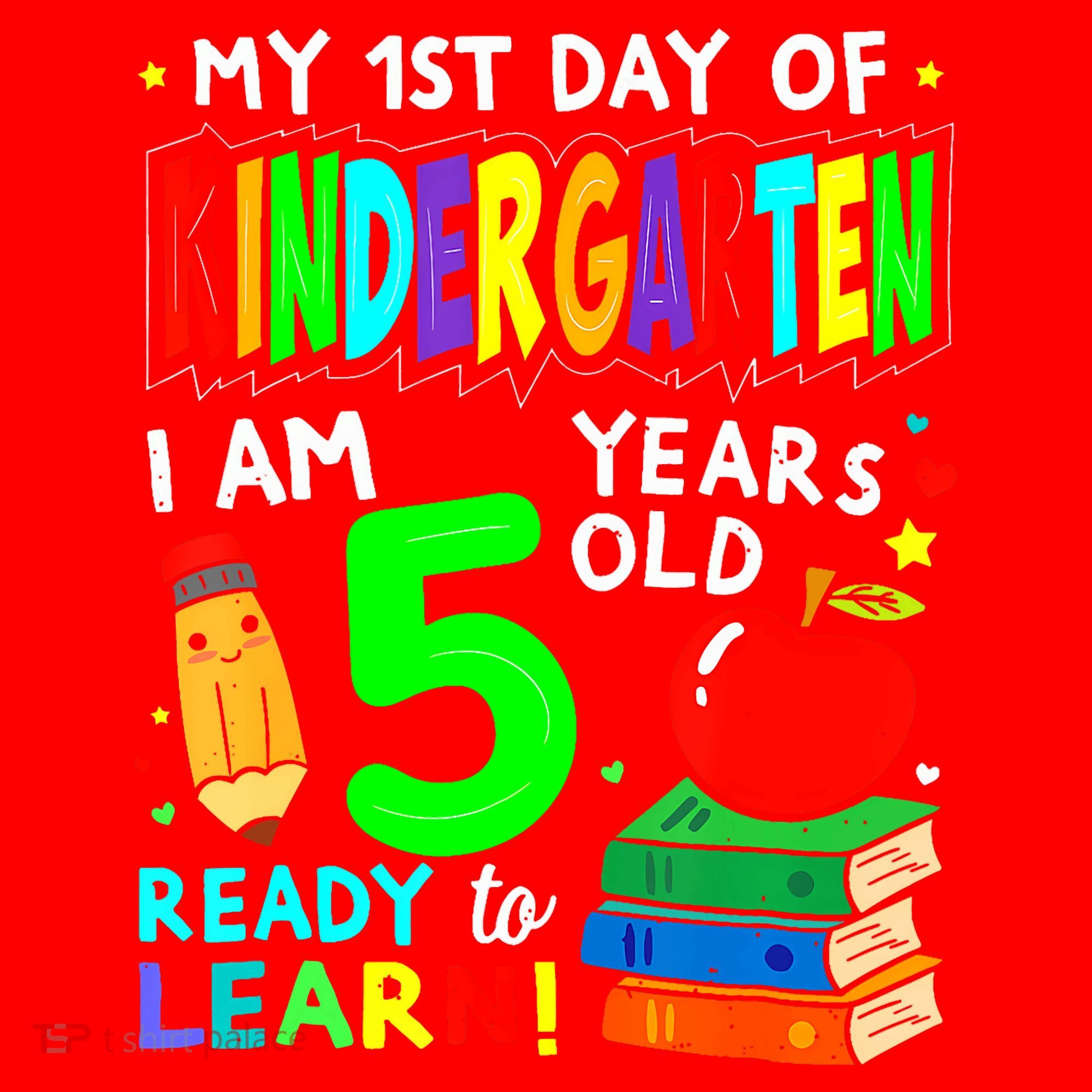 My First Day Of Kindergarten 1st Day Of School Santa Hat