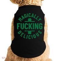 Magically Fucking Delicious, St Patricks Day Funny Drinking Doggie Tank thumb 0