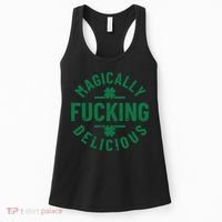 Magically Fucking Delicious, St Patricks Day Funny Drinking Women's Tank Top thumb 0