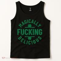 Magically Fucking Delicious, St Patricks Day Funny Drinking Tank Top thumb 2