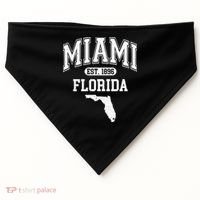 Miami Florida Est 1896 Varsity USA-Made Doggie Bandana thumb 0
