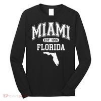 Miami Florida Est 1896 Varsity Long Sleeve Shirt thumb 0