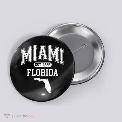 Miami Florida Est 1896 Varsity Button