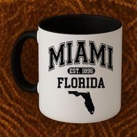 Miami Florida Est 1896 Varsity Coffee Mug thumb 2