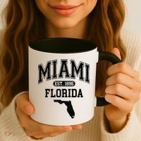 Miami Florida Est 1896 Varsity Coffee Mug thumb 3