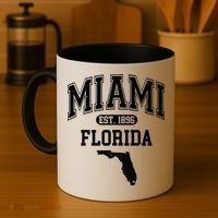 Miami Florida Est 1896 Varsity Coffee Mug thumb 4