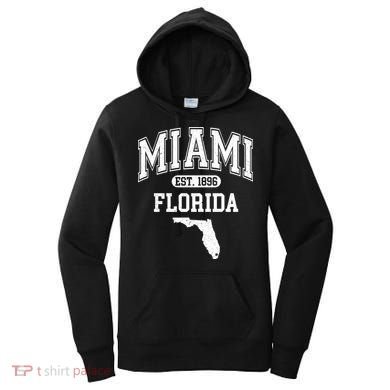 Miami Florida Est 1896 Varsity Women's Hoodie