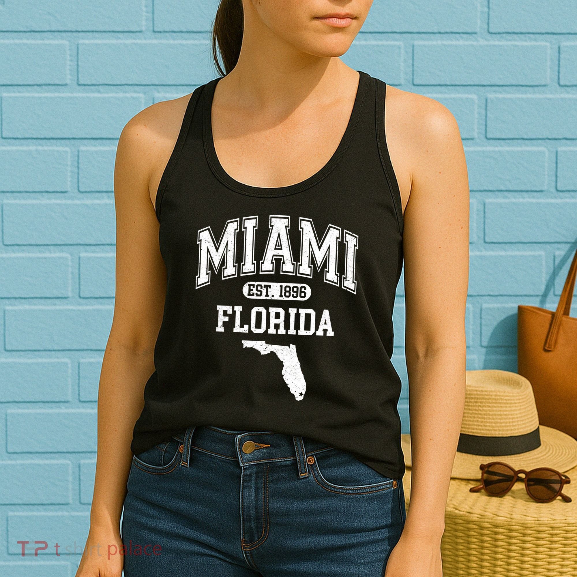 Miami Florida Est 1896 Varsity Women's Tank Top