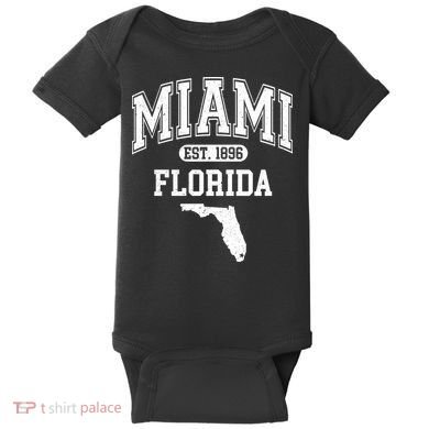 Miami Florida Est 1896 Varsity Baby Bodysuit