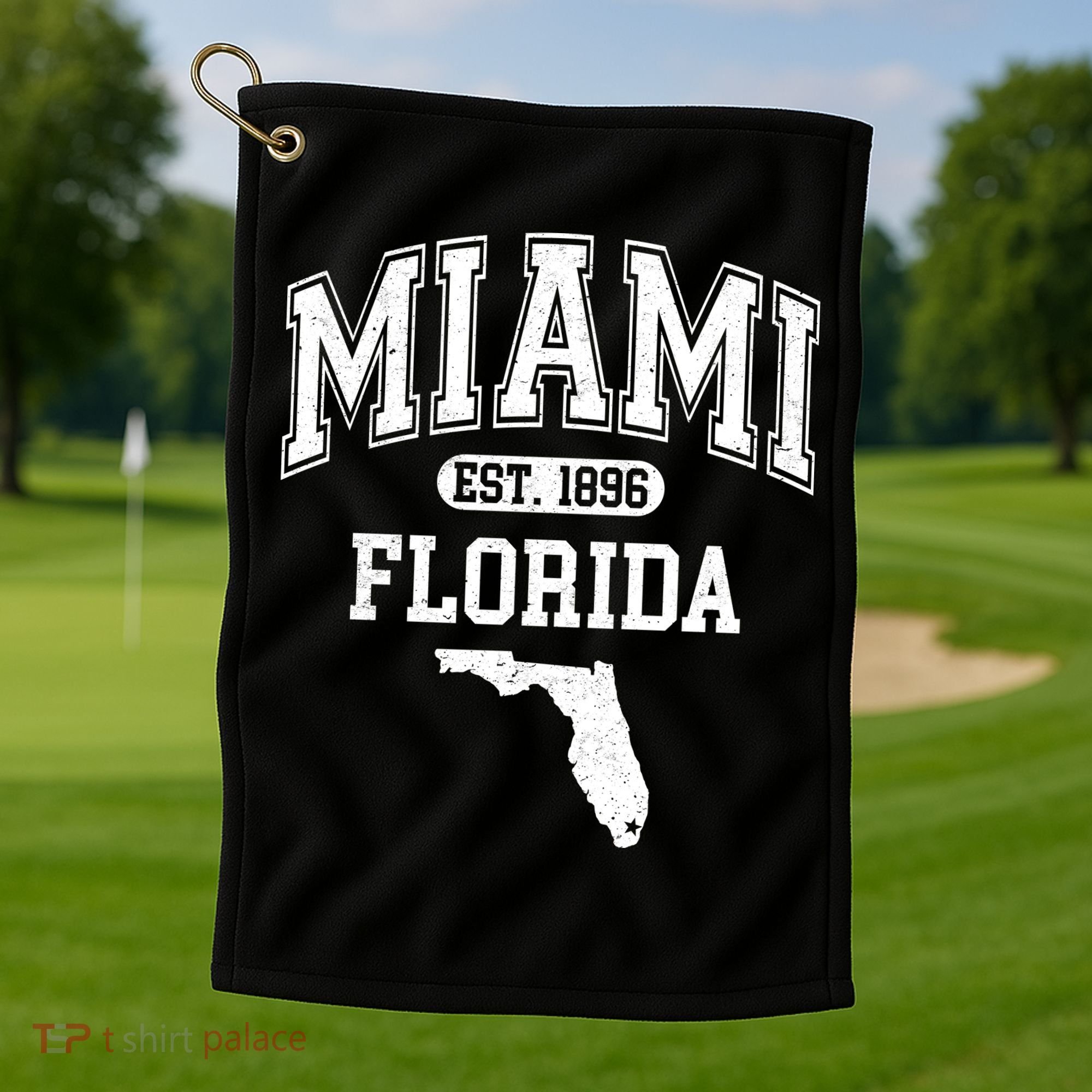 Miami Florida Est 1896 Varsity Golf Towel